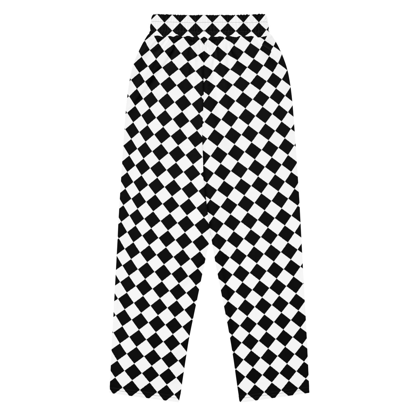 CHECKERED WIDE-LEGGED JOGGERS